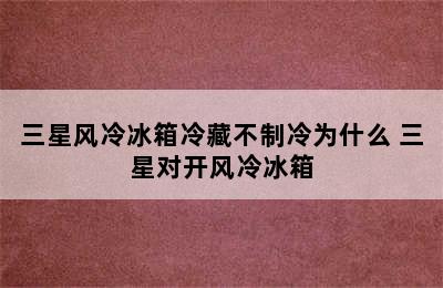 三星风冷冰箱冷藏不制冷为什么 三星对开风冷冰箱